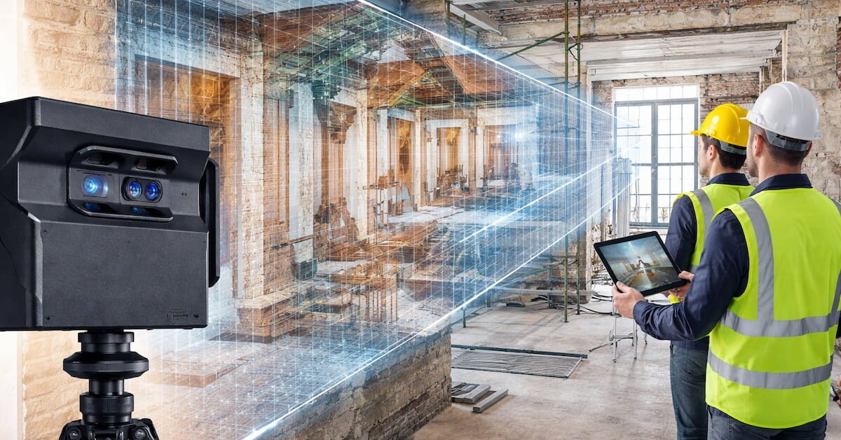 Matterport 3D camera capturing an interior renovation site for accurate as-built documentation